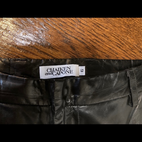 CHAIKEN & CAPONE Leather Pants - Picture 1 of 5